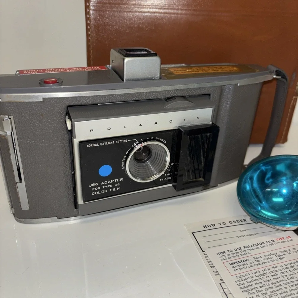 Polaroid Electric Eye Land Camera Model J66 In Original Case With Flash And More